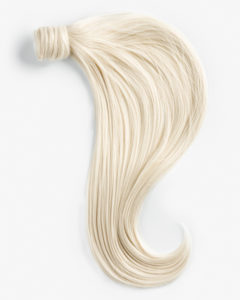 Vrkoč syntetický vlasy 50 cm. Biely blond 60