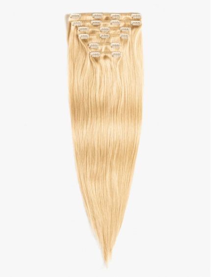 CLIP IN VLASY-60 CM, 130G ĽUDSKÉ VLASY Slnečný blond 24