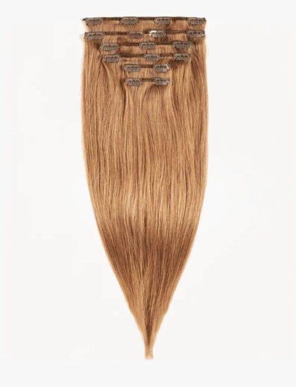 CLIP IN -53 CM, 120G ĽUDSKÉ VLASY #7A Tmavá medová blond