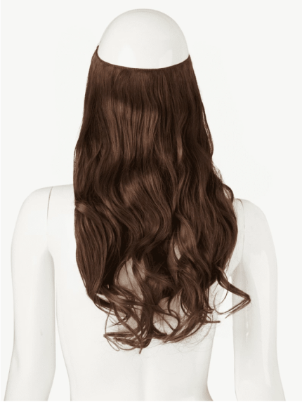 Flip in - syntetické vlasy kučeravé 45 cm  -  Hnedé   -   8
