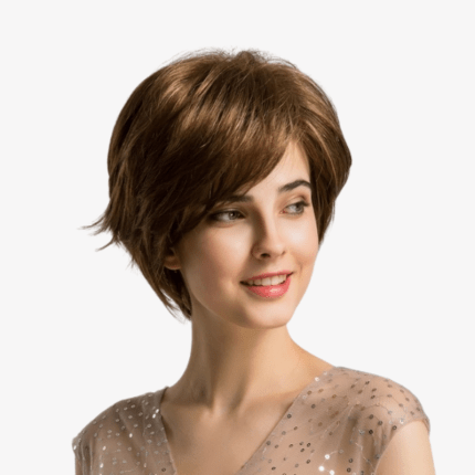 Hnedá parochňa zo syntetických vlasov SS179-3